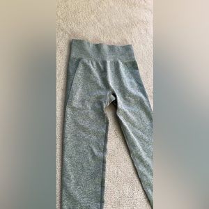 Gymshark Vital 2.0 Leggings. Light green/grey. Size Small